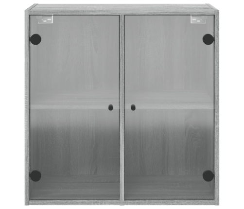 Mueble de pared puertas de vidrio gris Sonoma 68x37x68,5 cm