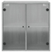 Mueble de pared puertas de vidrio gris Sonoma 68x37x68,5 cm