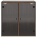 Mueble de pared puertas de vidrio marrón roble 68x37x68,5 cm