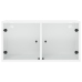 Mueble de pared con puertas de vidrio blanco 68,5x37x35 cm