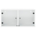 Mueble pared con puertas de vidrio 2 uds blanco 68,5x37x35 cm