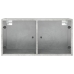 Mueble de pared puertas de vidrio gris hormigón 68,5x37x35 cm