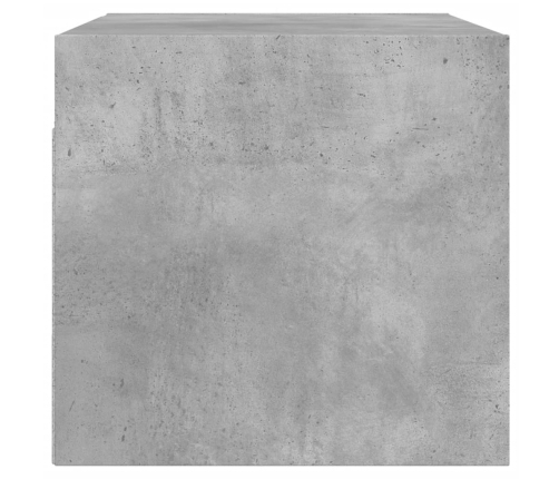 Mueble de pared puertas de vidrio gris hormigón 68,5x37x35 cm