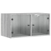 Mueble de pared puertas de vidrio gris Sonoma 68,5x37x35 cm