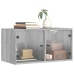 Mueble de pared puertas de vidrio gris Sonoma 68,5x37x35 cm