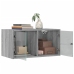 Mueble de pared puertas de vidrio gris Sonoma 68,5x37x35 cm