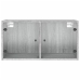 Mueble de pared puertas de vidrio gris Sonoma 68,5x37x35 cm