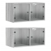 Mueble pared puertas de vidrio 2 uds gris Sonoma 68,5x37x35 cm