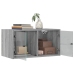 Mueble pared puertas de vidrio 2 uds gris Sonoma 68,5x37x35 cm