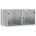 Mueble pared puertas de vidrio 2 uds gris Sonoma 68,5x37x35 cm