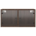 Mueble pared puertas vidrio 2 uds roble marrón 68,5x37x35 cm