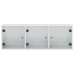 Mueble de pared con puertas de vidrio blanco 102x37x35 cm