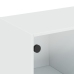 Mueble de pared con puertas de vidrio blanco 102x37x35 cm