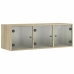 Mueble de pared puertas de vidrio roble Sonoma 102x37x35 cm