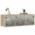 Mueble de pared puertas de vidrio roble Sonoma 102x37x35 cm