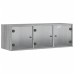 Mueble de pared puertas de vidrio gris Sonoma 102x37x35 cm