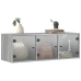 Mueble de pared puertas de vidrio gris Sonoma 102x37x35 cm