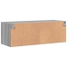 Mueble de pared puertas de vidrio gris Sonoma 102x37x35 cm