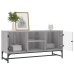 Mueble de TV con puertas de vidrio gris Sonoma 102x37x50 cm