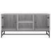 Mueble de TV con puertas de vidrio gris Sonoma 102x37x50 cm