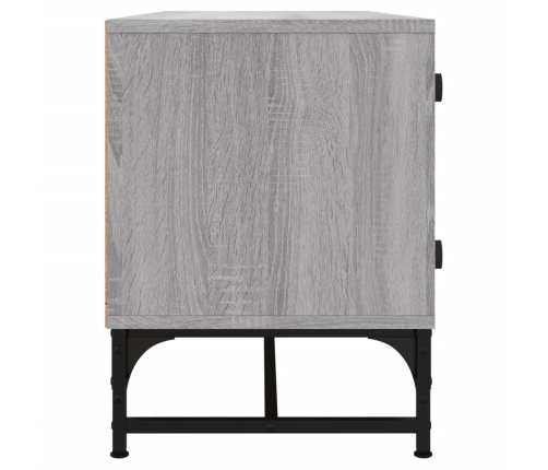 Mueble de TV con puertas de vidrio gris Sonoma 102x37x50 cm