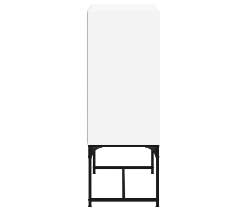 Armario auxiliar con puertas de vidrio blanco 69x37x100 cm