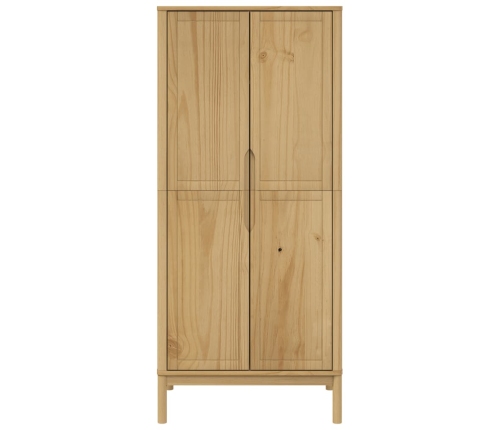 Armario FLORO madera maciza de pino marrón cera 77x53x171 cm