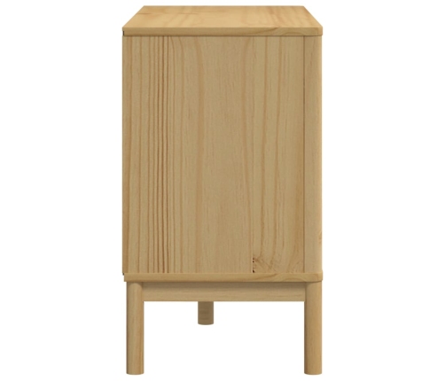 Cómoda cajonera FLORO madera maciza de pino marrón cera