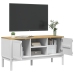 Mueble de TV FLORO madera maciza de pino blanco 114x43x55 cm