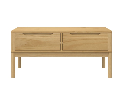 Mesa de centro FLORO madera de pino marrón cera 99x55,5x45 cm