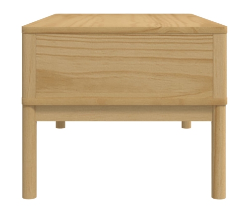 Mesa de centro FLORO madera de pino marrón cera 99x55,5x45 cm