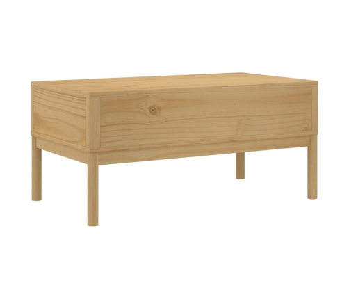 Mesa de centro FLORO madera de pino marrón cera 99x55,5x45 cm