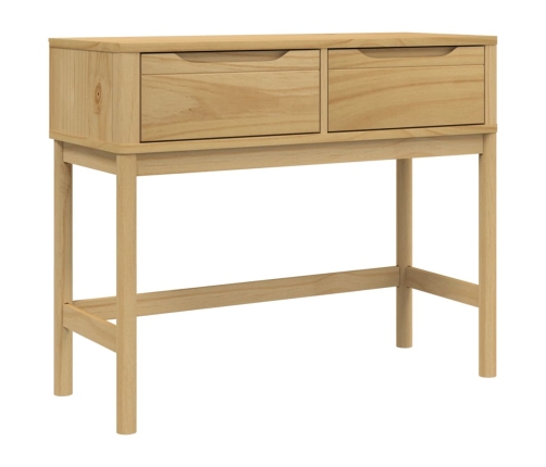 Mesa consola FLORO madera maciza de pino marrón 89,5x36,5x73 cm