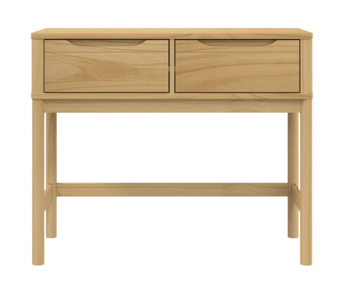 Mesa consola FLORO madera maciza de pino marrón 89,5x36,5x73 cm