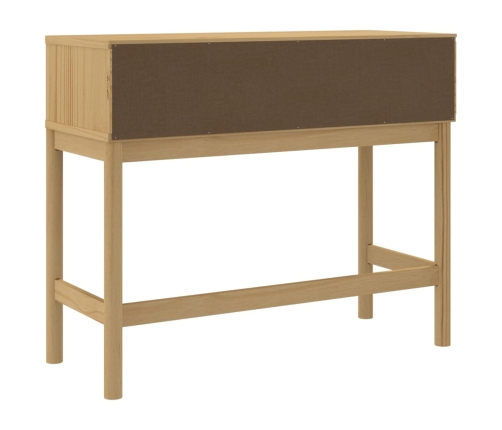 Mesa consola FLORO madera maciza de pino marrón 89,5x36,5x73 cm