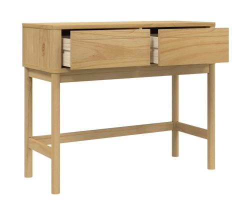 Mesa consola FLORO madera maciza de pino marrón 89,5x36,5x73 cm