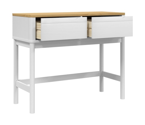 Mesa consola FLORO madera maciza de pino blanco 89,5x36,5x73 cm