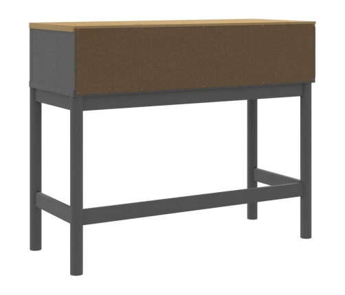 Mesa consola FLORO madera maciza de pino gris 89,5x36,5x73 cm