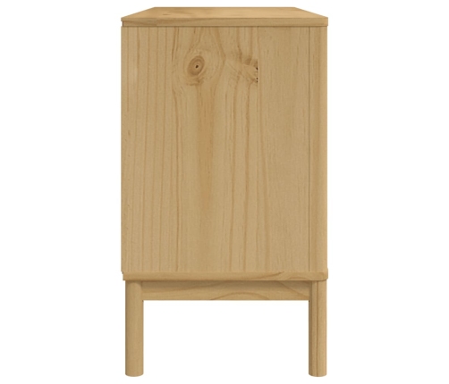 Aparador FLORO madera maciza de pino marrón cera 114x43x74 cm