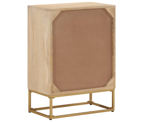 Cómoda madera maciza de mango y hierro 55x30x76 cm