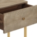 Mesa consola madera maciza de mango y hierro 90x30x76 cm