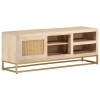 Mueble de TV madera maciza de mango y hierro 110x30x40 cm