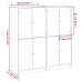 Estantería con puertas madera de ingeniería gris 136x37x142 cm