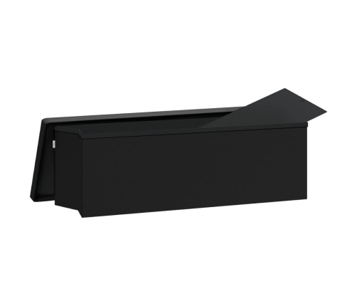 Banco de almacenaje plegable de PVC negro