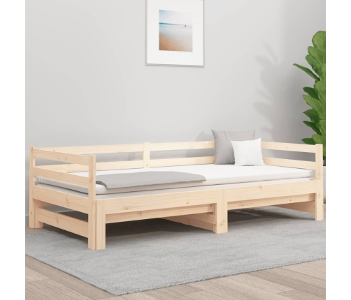 Sofá cama nido madera maciza de pino 90x190 cm