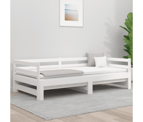 Sofá cama nido madera maciza de pino blanco 80x200 cm