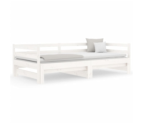 Sofá cama nido madera maciza de pino blanco 80x200 cm