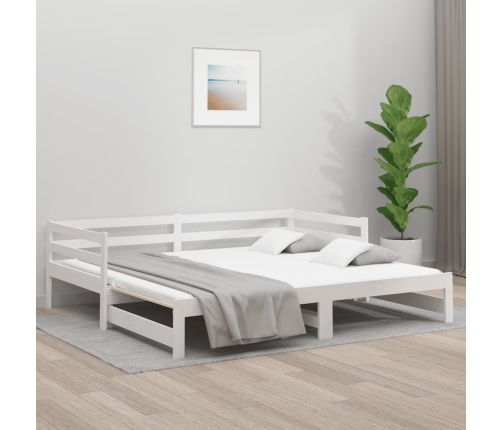 Sofá cama nido madera maciza de pino blanco 80x200 cm