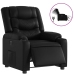 Sillón reclinable eléctrico de cuero sintético negro