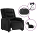 Sillón reclinable eléctrico de cuero sintético negro